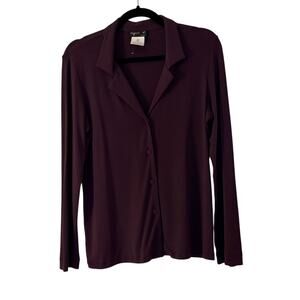 Agnès B. Women's Burgundy Viscose New Cubana Shirt